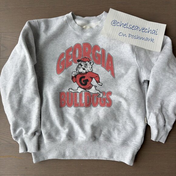 Vintage Georgia Bulldogs Football Sweatshirt 90s University of Georgia Shirt Tee - Picture 1 of 2